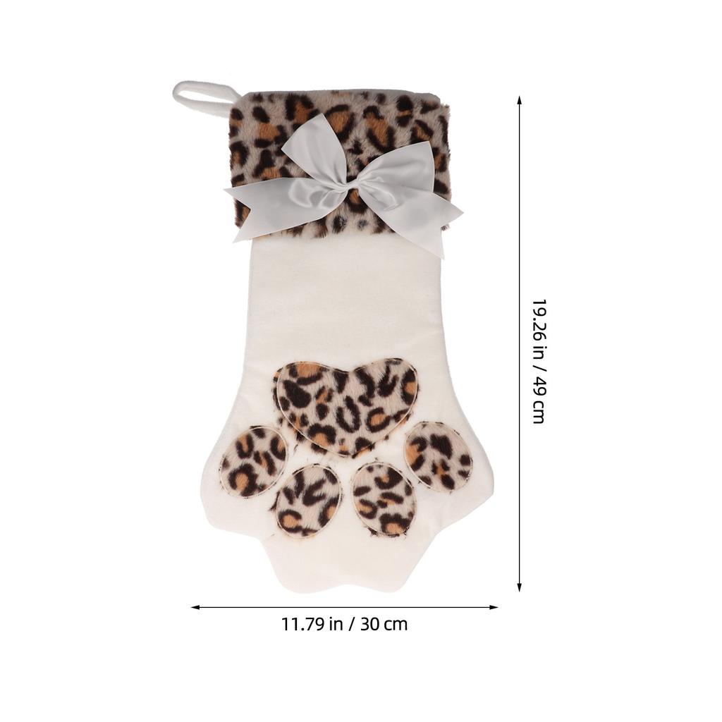 Weihnachtsstrumpf Geschenkbeutel Niedlicher Katzenpfotenstrumpf Dekorative Weihnachten Hängedekoration Weihnachtsbaumschmuck Feiertags-Heimdeko