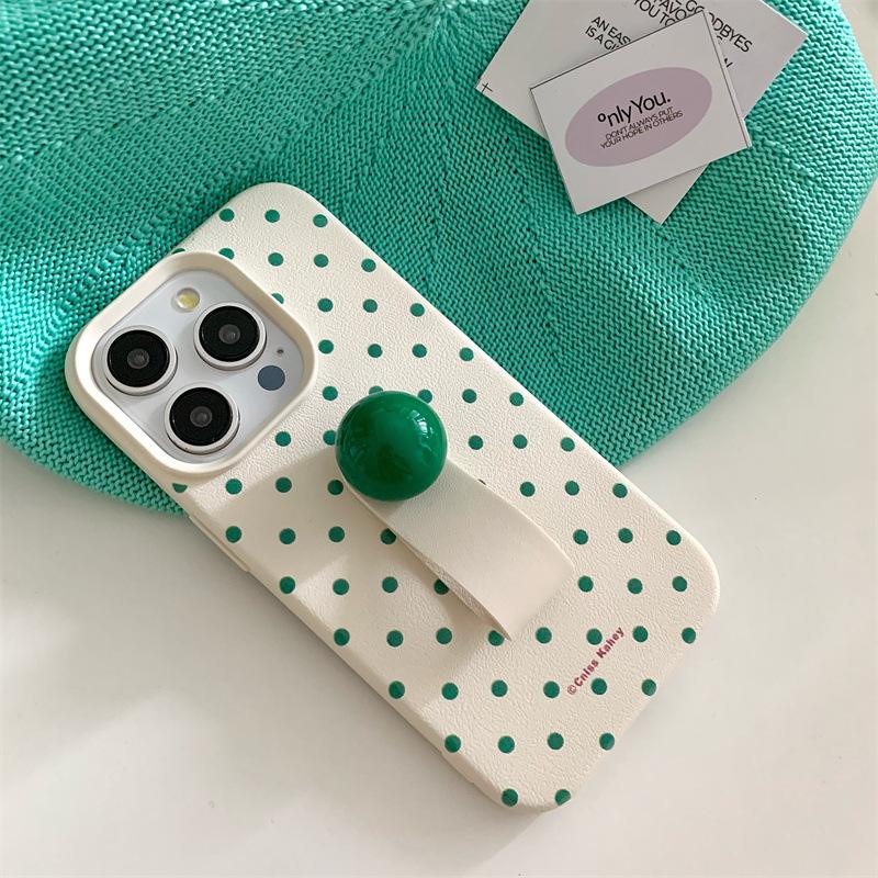 

Korean Ins Storm Point Small Round Round Ring Cuff for IPhone15promax Mobile Case Apple 14/13 iPhone 11