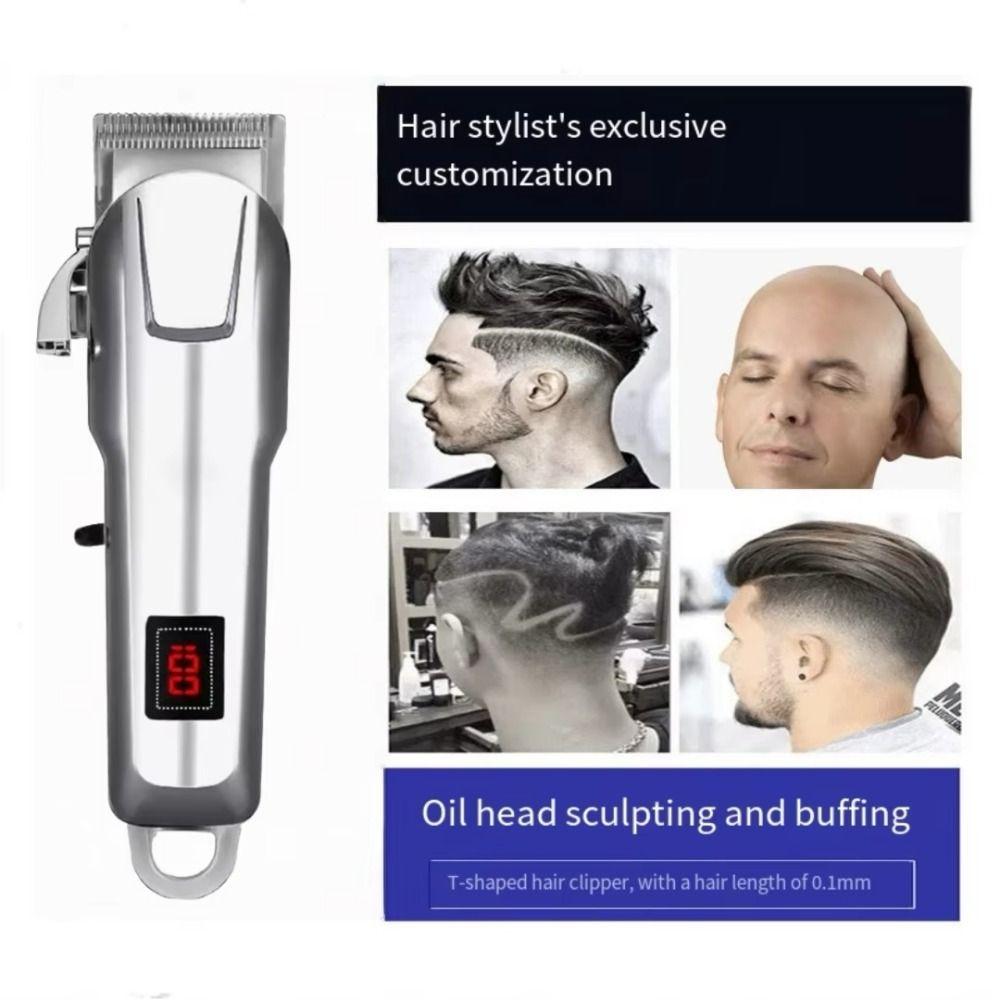 Professional Electric Hair Clipper Rechargeable Beard Trimmer Durable Haircut Trimmer Mens