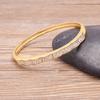 Nidin Trendy Brand Women Girls Cuff Charm Bangles Trendy Copper Zircon Belt Design Fashion Wedding Party New Year Jewelry Gift