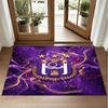 Anderlecht FC Design Crystal Velvet Rug Soft Decorative Mat for Bedroom Entrance