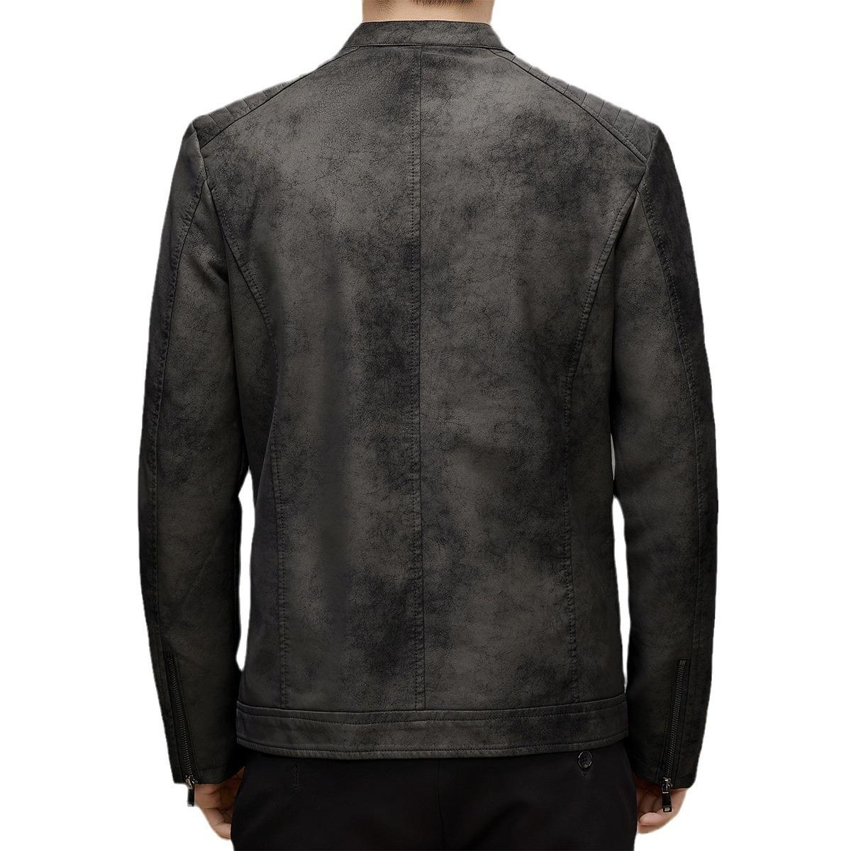 Новая мужская кожаная куртка для мотоцикла — фото 5