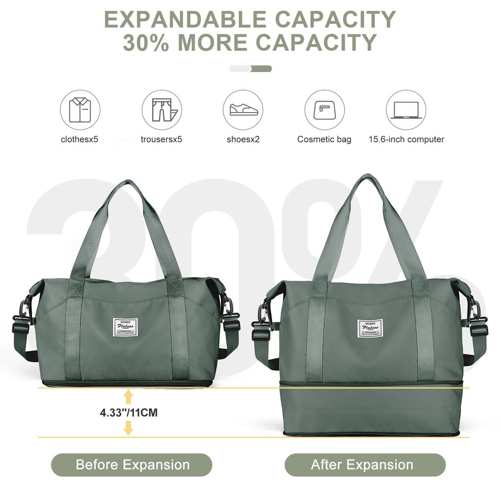 Travel Duffel Bag, Women Sports Tote Fitness Gym Bag, Ryanair Cabin Bag 40x20x25 Hand Luggage, Shoulder Weekender Bag Travel Bag