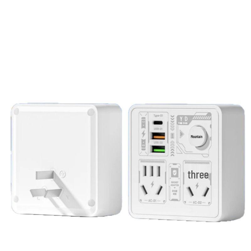 Pure Copper Multi-Hole Power Strip with High-Power USB, Dustproof Safety Socket Panel