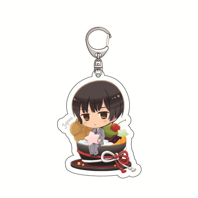 Hetalia Axis Powers Anime Acrylic Keychain Transparent Arthur Kirkland England British Gentleman Double Sided Pendant Keyrin UK Carry Mini Lightweight