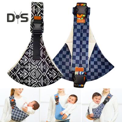 Baby Sling Carrier Great Load Bearing Adjustable Length Wide Strap Less Pressure On Shoulder Breathable Fabric Plaid Print Outdoor Walking 0-36