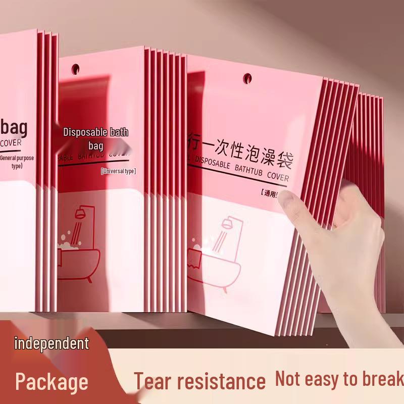 10 Disposable Extra-Large Bath Tub Liners - Thick, Anti-Dirty Travel Soaking Covers