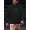 1pc Men'S Padel Pattern Casual Round Neck Sweatshirt Smooth Fabric Soft Breathable Sweat-Absorbing Sleepwear Outing Gatherings Sports Large Size