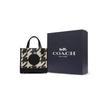 New COACH Dempsey Canvas With Leather Canvas Bag Tote Tote Shopping Bag Handbag Women's Black & Cream CJ623-SVVRW