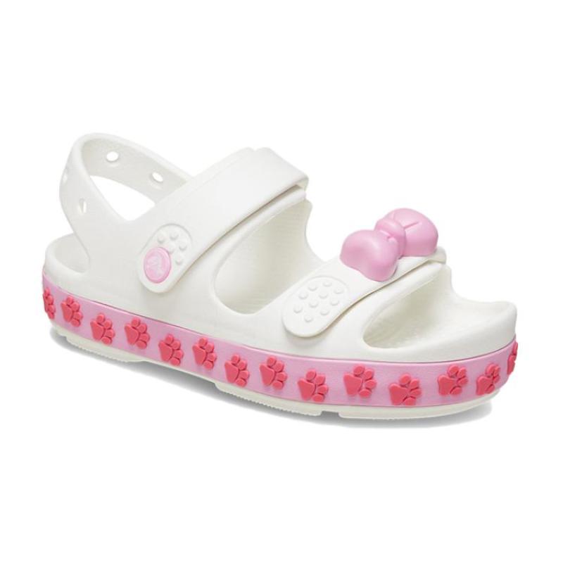 Crocs Resin Comfortable and Versatile Children's Sandals White Pink Children's Model