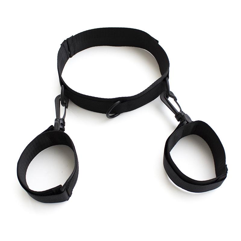 Adult Fun SM Binding Sex Toy Couple Flirting Dog Slave Binding Hand Neck Nylon Connection Cuffs