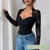 HNXC Women's Fashion Long Sleeve V-Neck Spring Autumn Casual Blouses & Shirts Classic Exquisite