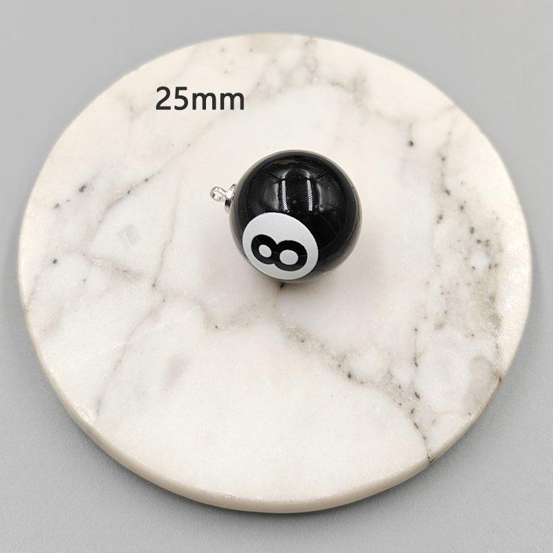 DIY Jewelry Accessories: Mini Resin Black Billiard Table Keychains & Bag Charms