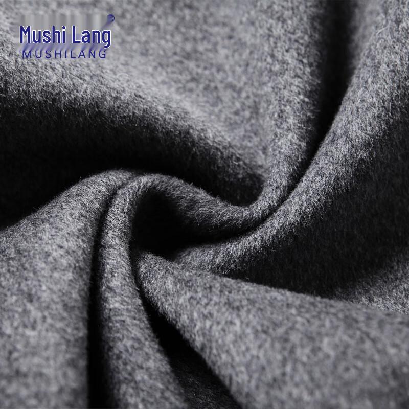 MUSHILANG Men's Wool Blend Long Business Casual Overcoat with Duck Down Liner