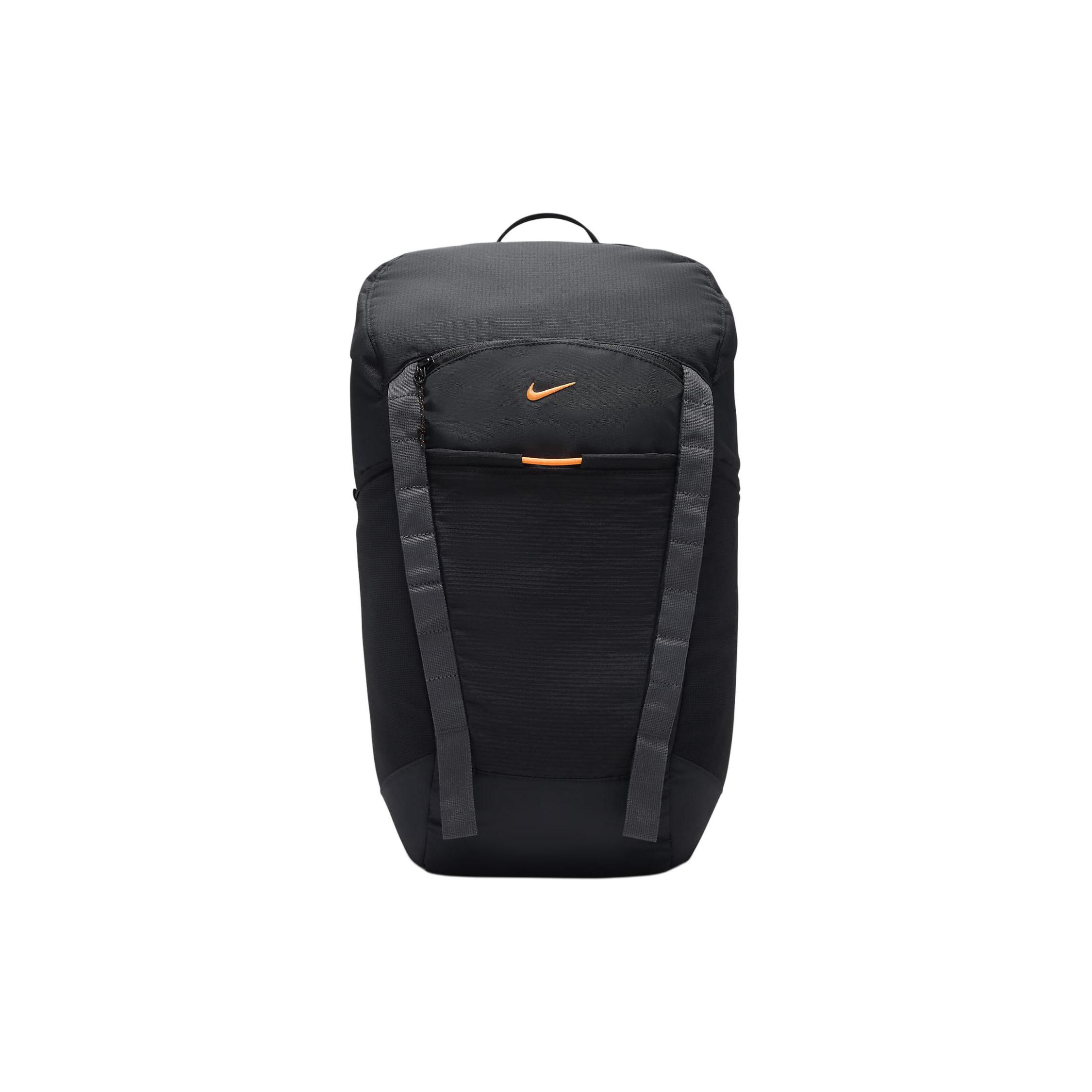 Nike Casual Sports Multi-Functional Zipper Fabric Backpack Unisex Backpacks Black Coal-Black Dutch-Orange DJ9677-011 Black & Coal Black & Dutch Orange