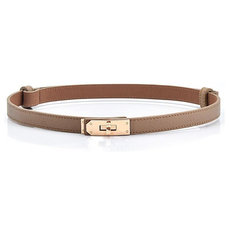 Contemporary Waist Adjustable Belt With Sleek Metal Buckle For Elegant Dresses In Colors Fall