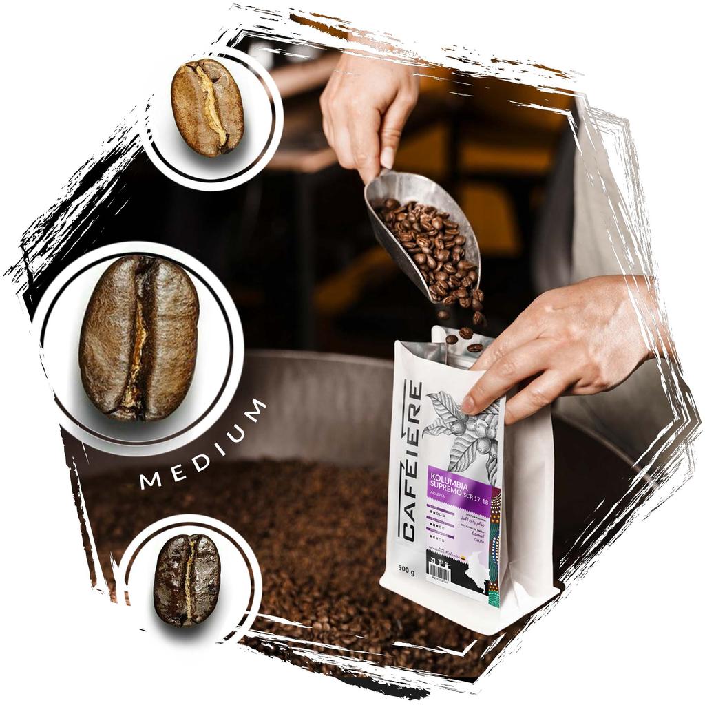 Coffee beans cafeiere Arabica Colombia Supremo 17-18 scr, 500 g
