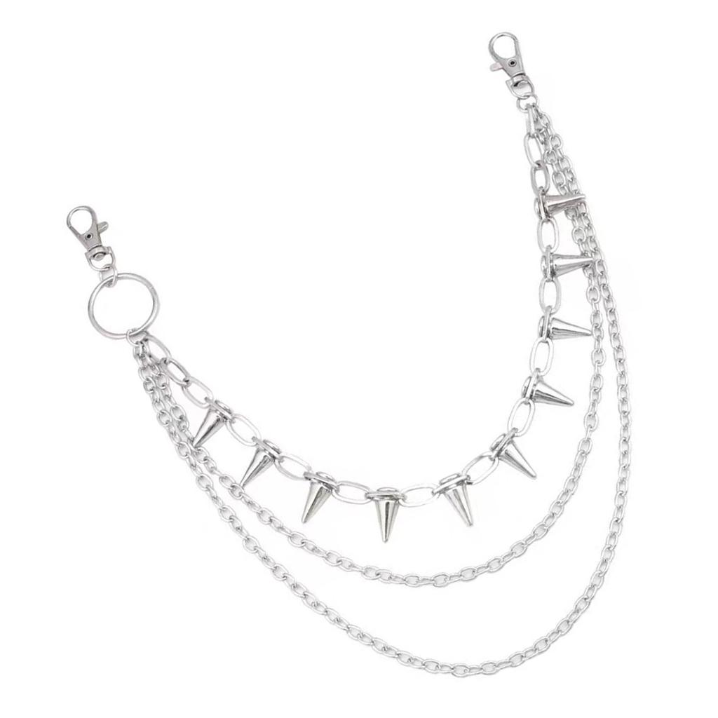 Gothic Metal Spiked Chain Attachment Practical Riveted Design For Clothing Bags Fashion Construction Daily Wear