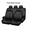 Car Seat Covers Full Set Universal PU Leather Diamond Lattice Styling Waterproof