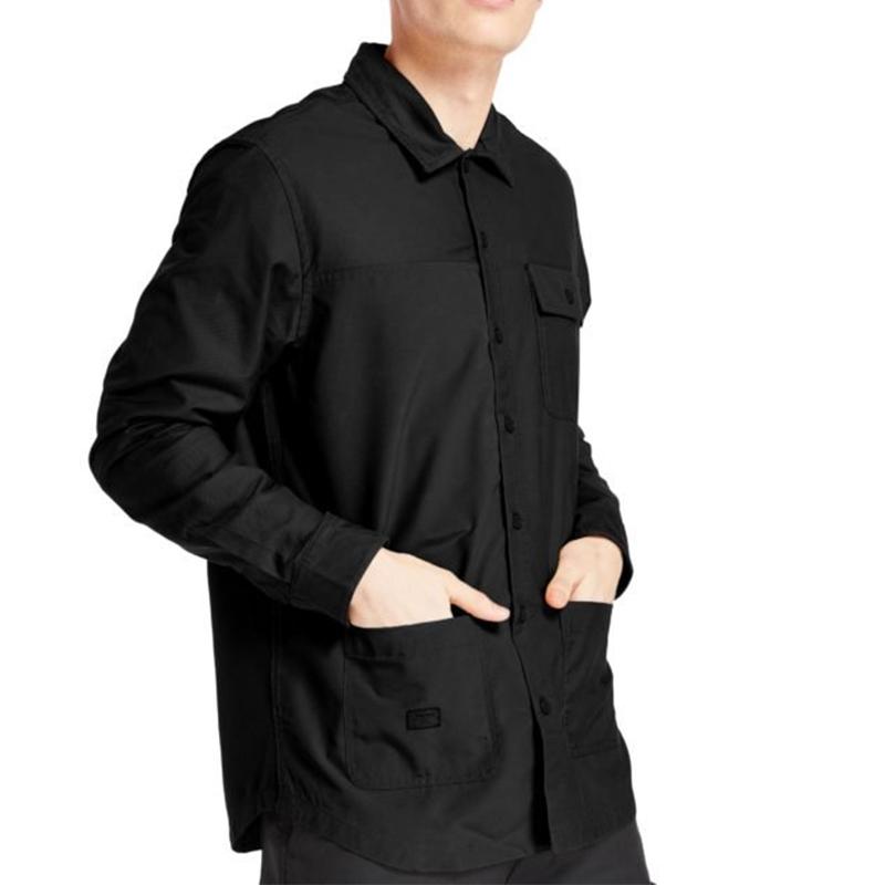 Timberland Multi-Pocket Split Hem Shirt Jacket Men Jackets Black A2BD7001