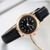 Soft Leather Strap Student Wristwatch Round Dial Quartz Clock  For Men and Women