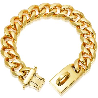 Stainless Steel Golden Dog Chain Dog Collar Pet Dog Lock Clasp Hip Hop Golden Dog Chain