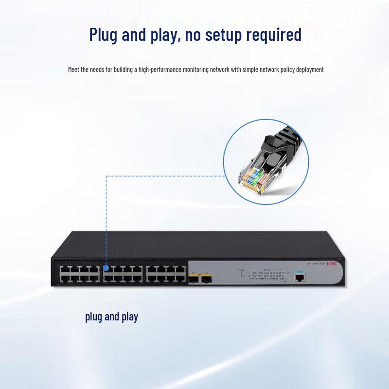 H3C S1850V2-26P 24-Port Gigabit Ethernet + 2-Port Gigabit SFP Layer 2 Managed Switch