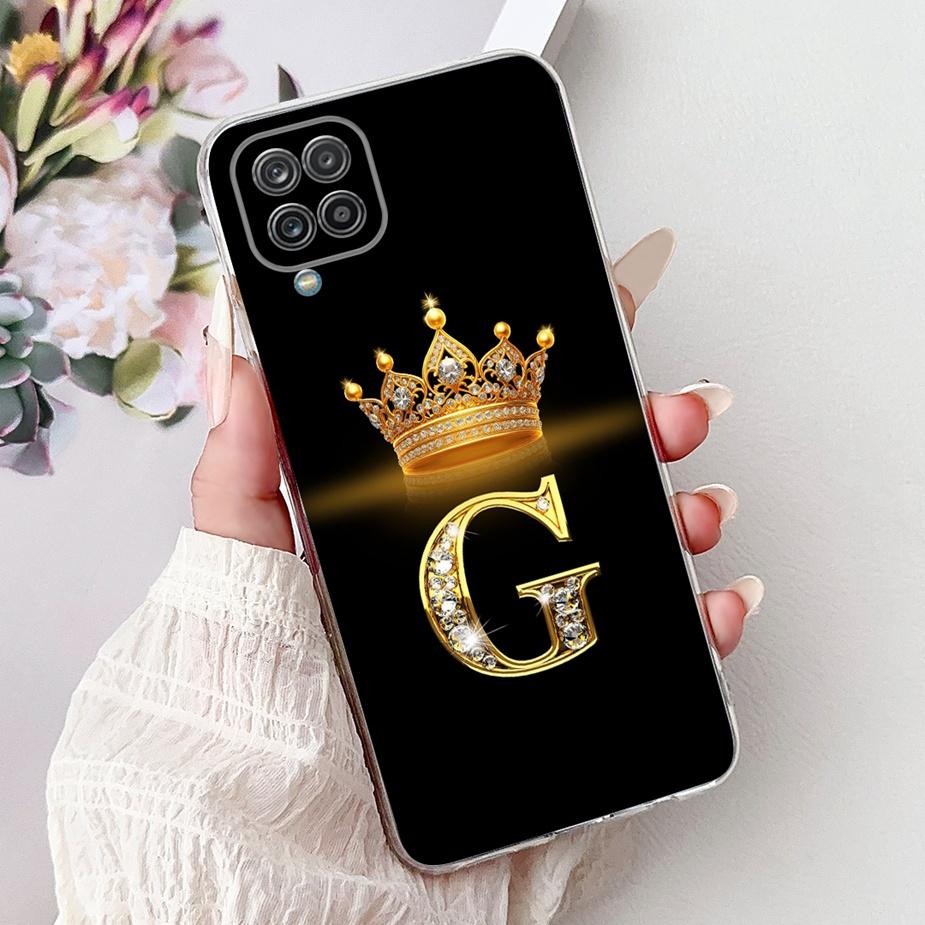 For Samsung Galaxy A12 Case M12 F12 New Crown Letters Cover Soft Silicone Phone Cases For Samsung A12 M 12 Galaxy M12 F12 Bumper