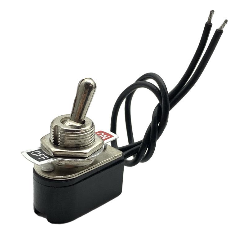 2-Gear 3A 24V Toggle Switch with Wire Knob, 12mm Rocker Arm