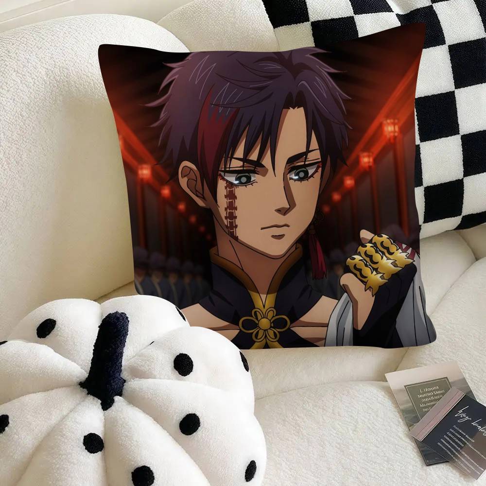 Cool Manhwa Figure Qin Shi Huang Buddha Pillow Case Fashion Square Pillowcase Bedroom Sofa Room Ins Decoration Leisure