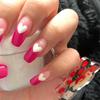 24Pcs Pink Matte French Leopard Square Coffin Press On Nails Artificial Acrylic Fake Nails For Women