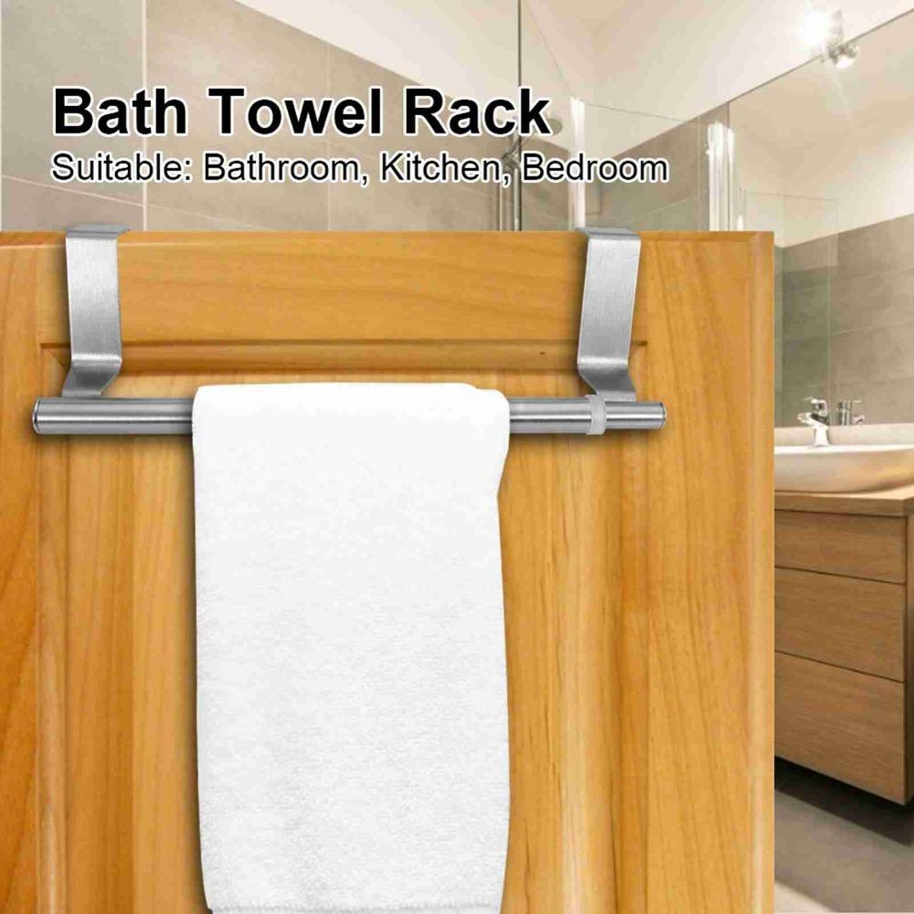 Retractable Towel Rack Silver Towel Bar Practical Towel Holder  Home Apartment Single Bar