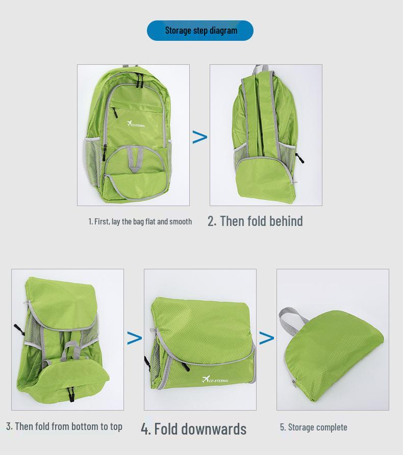 Ultralight Waterproof Foldable Backpack - Travel & Hiking Shoulder Bag for Men & Women