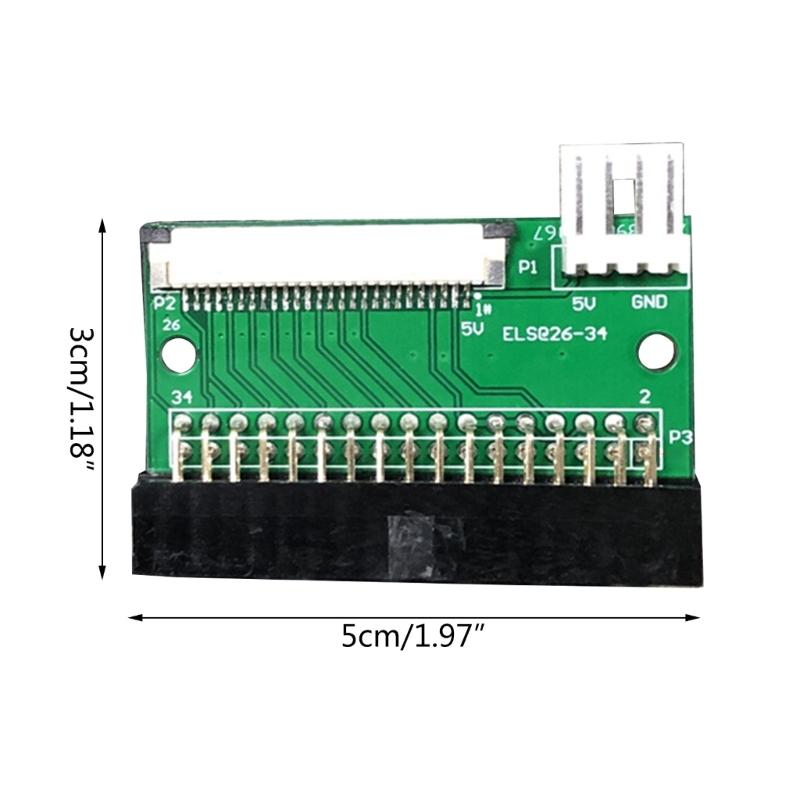 Floppy Drive Connector 1.0MM FFC/FPC 26P to 34P USB to 34P 26P Floppy Drive Converter Cable Data Transfer for 3.5" Disk
