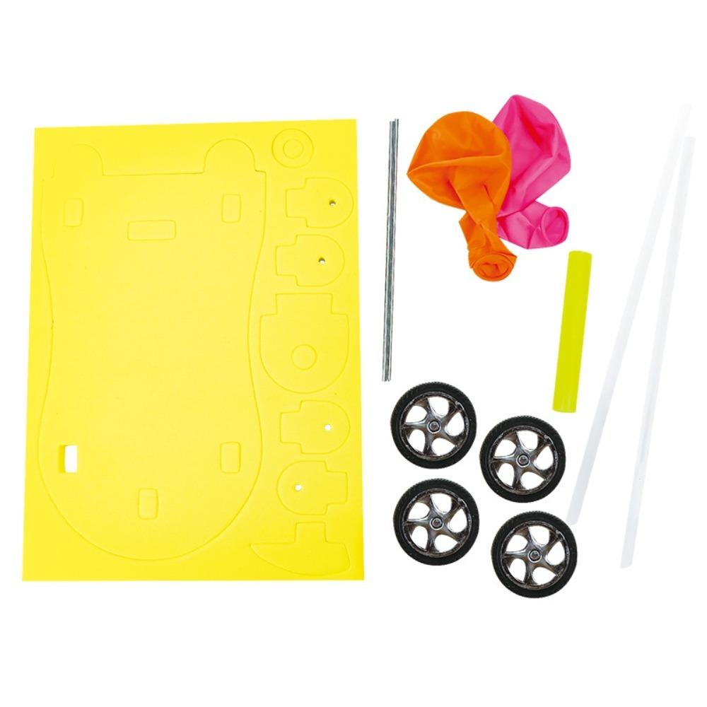 Balloon Powered Balloon Rec oil Car DIY Materials Puzzle Science Education Toy  Home School