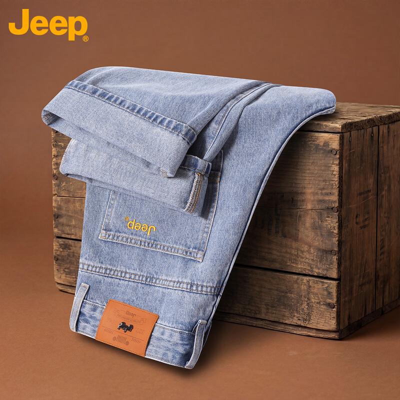 Мужские джинсы JEEP прямого кроя, расслабленного силуэта, с эластаном 32