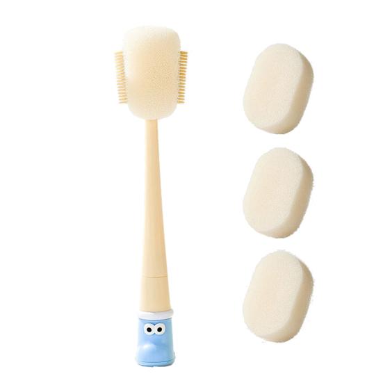 5 in 1 Bottle Cleaning Brush with Long Handle Baby Bottles Straws Nipples Narrow Containers Sponge Knot Cleaning Brush
