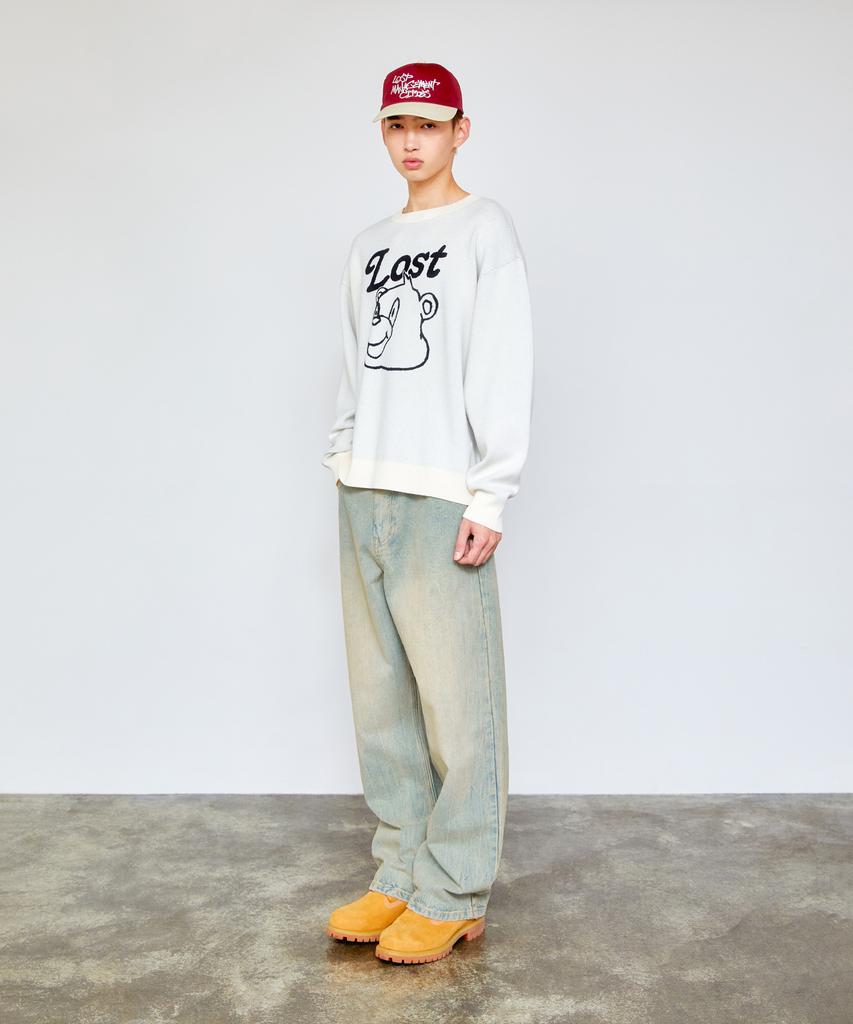 LMC Washed Stitch Denim Wide Jean Gray
