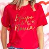 Girl Team Bride Squad T-shirt Spanish Women Bachelorette Hen Party Tee Shirt Bridal Wedding Single Farewell Short Sleeve Tops