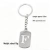 Pendentif Porte-clés 26 Lettres en Acier Inoxydable Creux - Polyvalent pour Sac à Dos, Voiture, Plaque Militaire