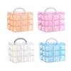 18 Grids Plastic Adjustable Storage Case Box  3 Layer Beads Jewelry Container