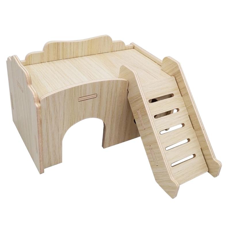 Hamster Wood Hideout Small Nest Solid Wood Small House Hamster Resting Nest 1