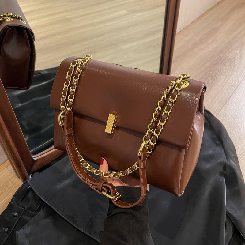 New Large-capacity Chain Tote Bag Women's Bag Fashionable and Versatile Simple Single Shoulder Oblique Handbag