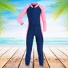 Children One Piece Diving Suit Long Sleeve Fast Dry Swimwear Snorkeling Wetsuit(female Dark Blue XXL)
