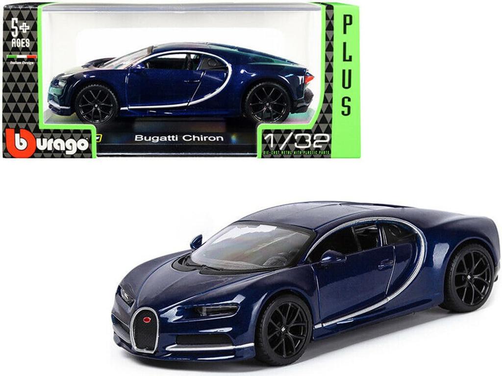 Bburago Bugatti 1/32 scale diecast model car, BUGATTI CHIRON (Blue) [Parallel Import]