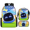 Cosmic Robot Peripheral Backpack, Youth and Primary School Students Schoolbag, Pencil Bag 3-piece Set