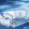 For Airpods Pro 3 Transparent Crystal Bluetooth Earphone Case TPU Switch Lock Cover with Hook Anti-Scratch Protective Case