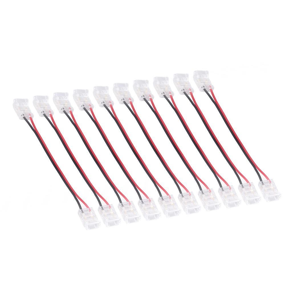 10pcs Double Headed Strip Light Connector 8mm/10mm Jumper Connector LED Strip Connector  For Party