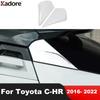 För Toyota CHR C-HR 2016- Krom Bakruta Spoiler Vinge Skyddslister C-stolpe Ramlister Biltillbehör 2st