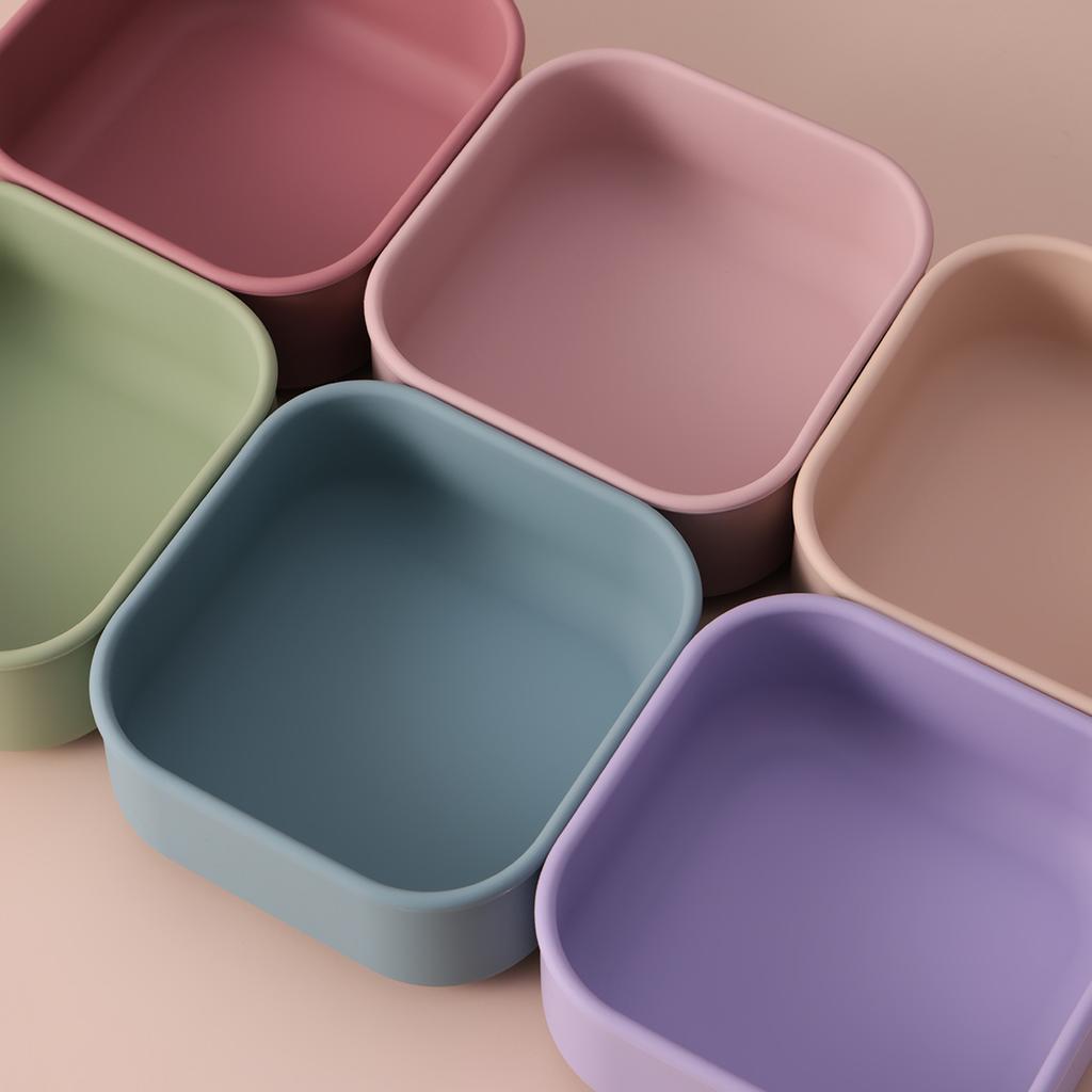 Color Kids 1PCS Silicone Lunch Box Microwave Safe BPA Free Food Storage Keeping Fresh Snack Bento For Outdoor Picnic Tableware